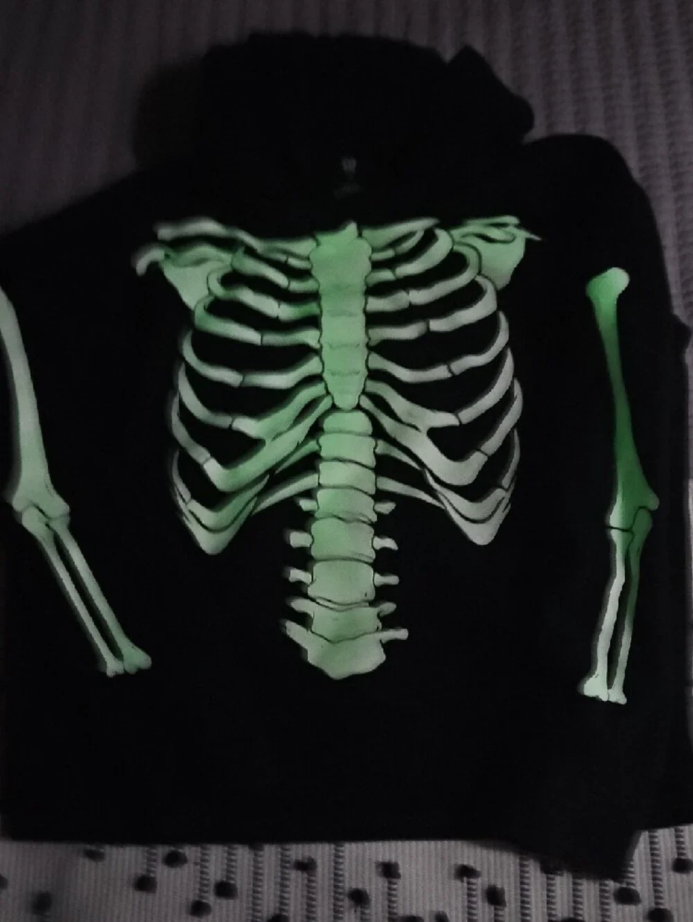 GAP Kids Black Hoodie with White Skeleton Graphic